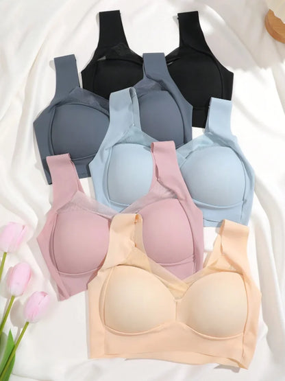 3-Piece Women's Seamless Lace Sports Bras