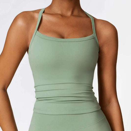 Women's Breathable Cross-Back Push-Up Vest