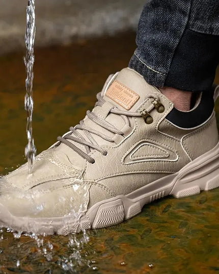 Anti-Puncture Steel Wire Safety Shoes for Men with Rotary Buckle