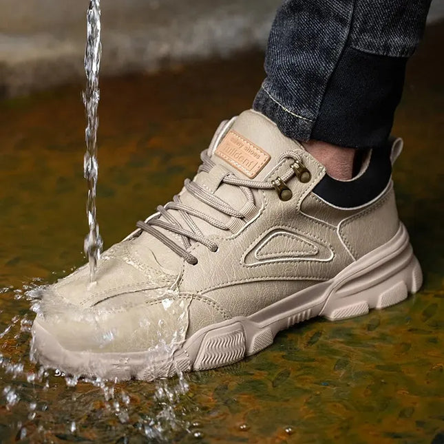 Anti-Puncture Steel Wire Safety Shoes for Men with Rotary Buckle
