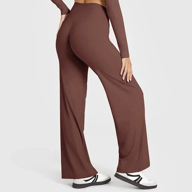 Women's Mid-Waist Straight-Leg Sweat Pants in Soft Butter Fabric