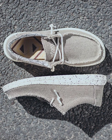 Men's Canvas Denim-Style Sneakers - Breathable Vulcanized Casual Shoes for Men