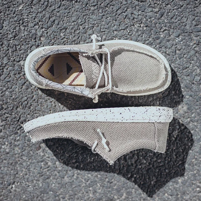 Men's Canvas Denim-Style Sneakers - Breathable Vulcanized Casual Shoes for Men