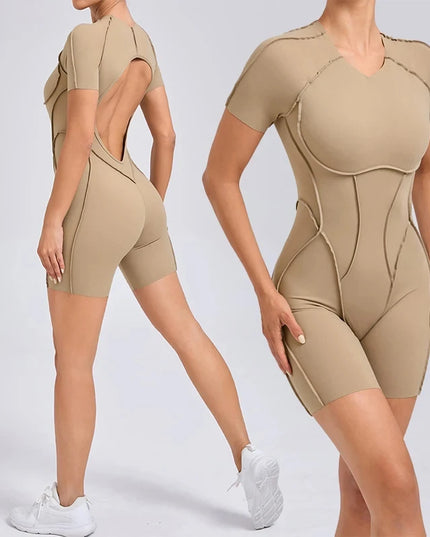Women's Short Sports Jumpsuit - Gym & Workout Jumpsuit for Women