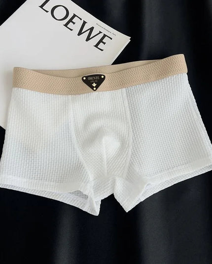 4-Pack Men’s Knitted Plaid Boxer Briefs – Comfortable, Stylish Men’s Underwear