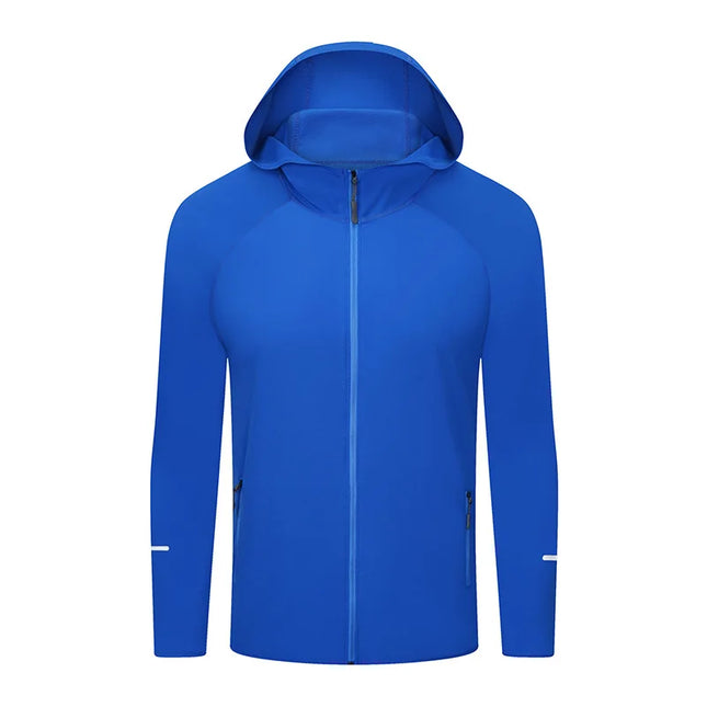 Men's Lightweight Quick-Dry Breathable Hooded Running Jacket