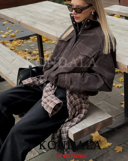 Women's Chic Faux Suede Jacket