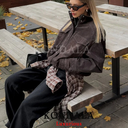 Women's Chic Faux Suede Jacket