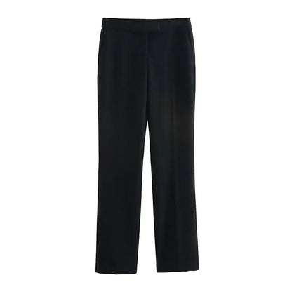 Elegant Women's 2-Piece Slim Blazer and Trousers Set - Sophisticated Full Sleeve Business Suit for Women