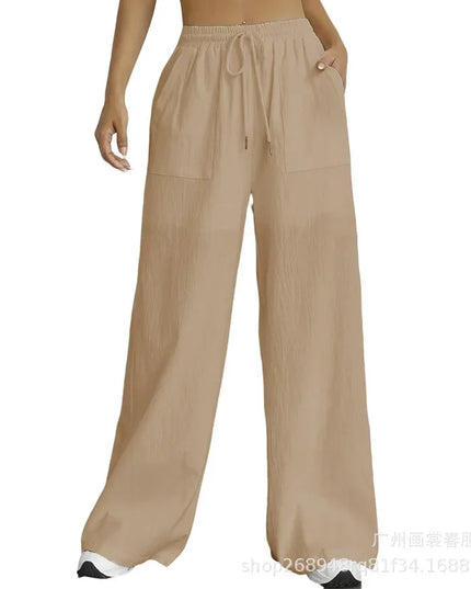 Women's Casual Wide-Leg Drawstring Pants