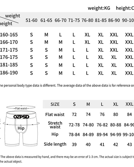 ETHIKA Men's 6-Pack Breathable Boxer Briefs Underwear Trunks