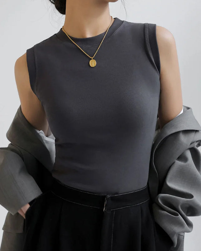 Women's Camisole Vest with Round Neck – Comfortable & Stylish Women's Tank Top