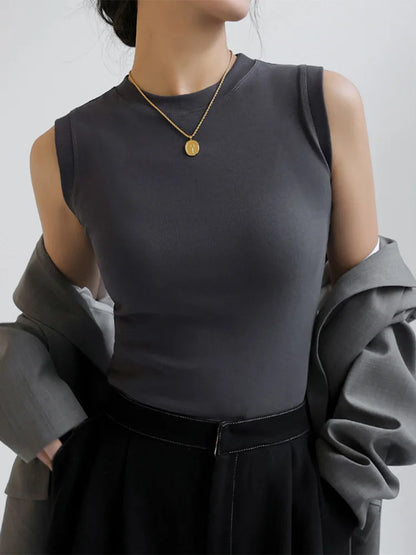 Women's Camisole Vest with Round Neck – Comfortable & Stylish Women's Tank Top