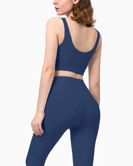 2-Piece Women's Yoga Set: Push-Up Bra and Leggings Combo - Various Colors