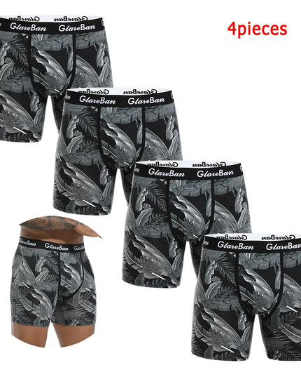 4-Piece Set of Mid-Length Men’s Boxer Shorts