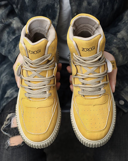 Men's High-Top Casual Faux Leather Boots