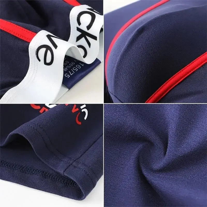 3-Pack Men's Cotton Boxer Briefs - Breathable & Comfortable - Mixed Colors