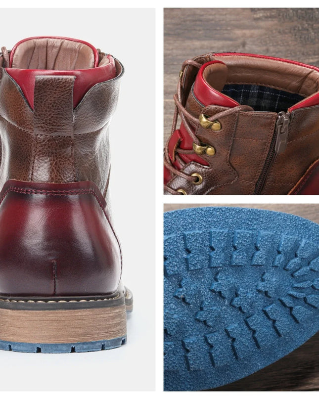 Men's Comfortable Faux Leather Boots – Stylish and Durable Footwear