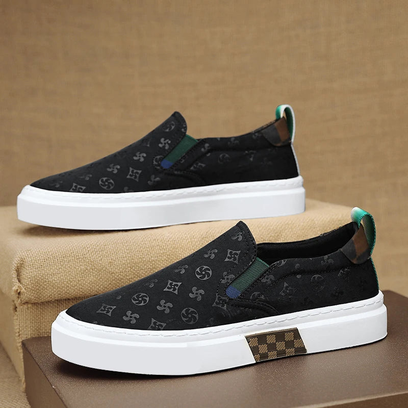 Men's Breathable Slip-On Sneakers - Flat Loafers for Men