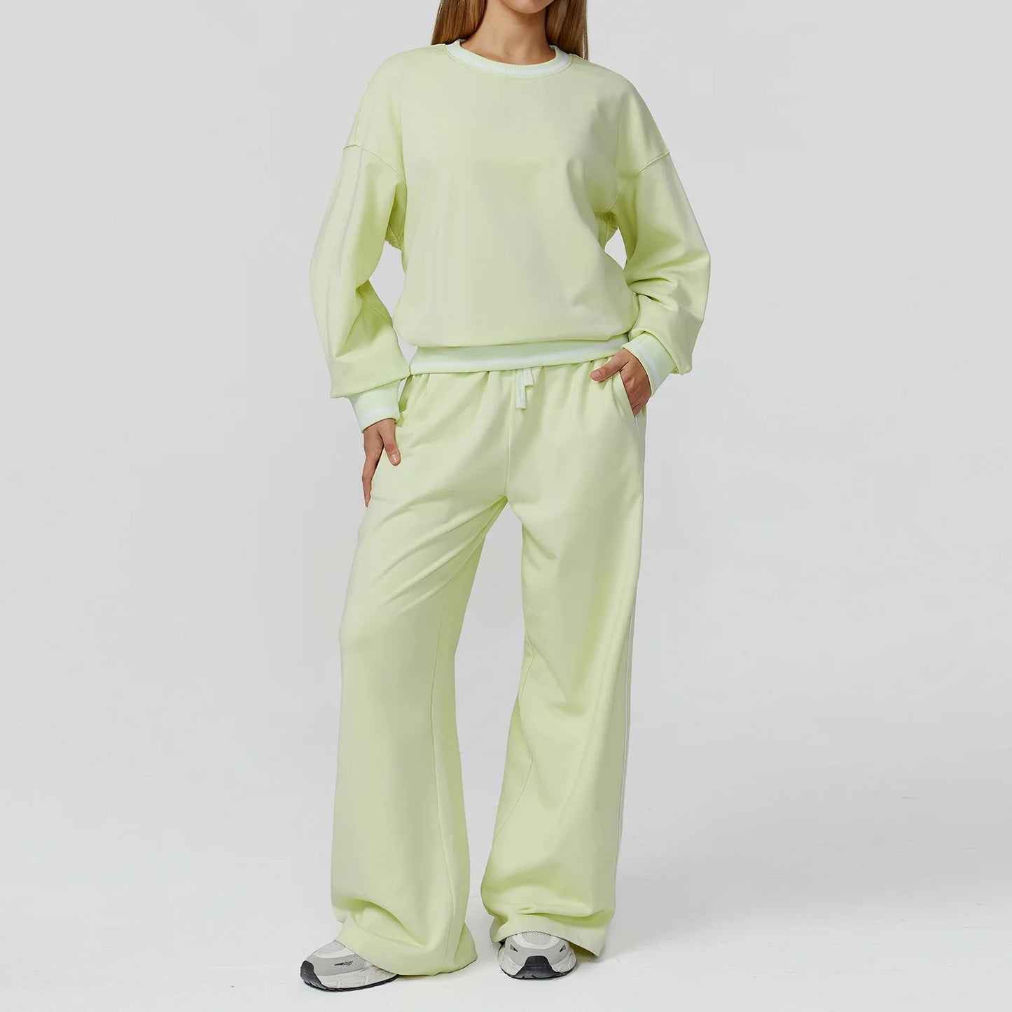 Women's Two-Piece Sweater and Sweatpants Set