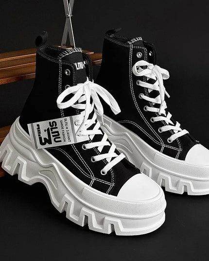Unisex Casual Canvas Sneakers with Vulcanized Sole