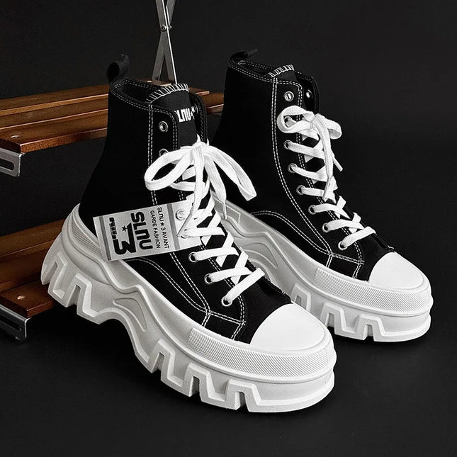 Unisex Casual Canvas Sneakers with Vulcanized Sole