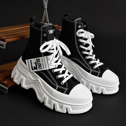 Unisex Casual Canvas Sneakers with Vulcanized Sole