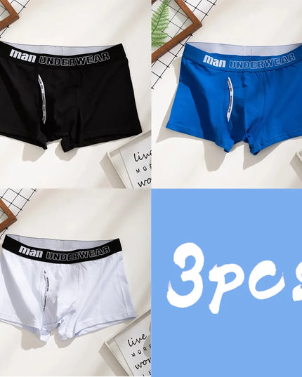 3-Pack Men's 100% Cotton Comfortable Fitted Boxers - Soft Close-Fitting Underwear