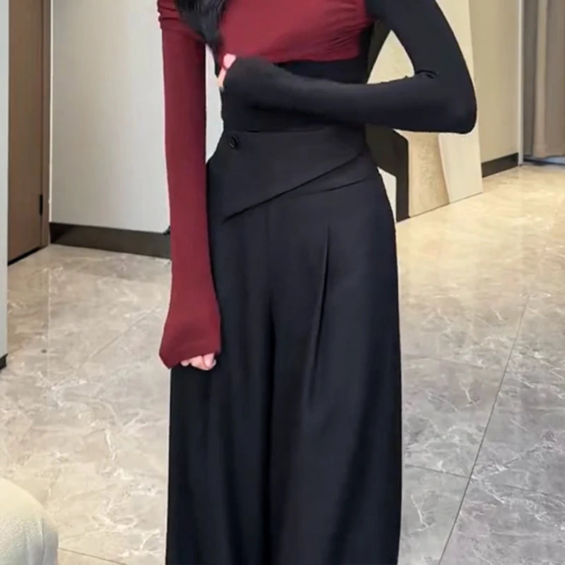 Women's High Waist Wide Leg Casual Pants