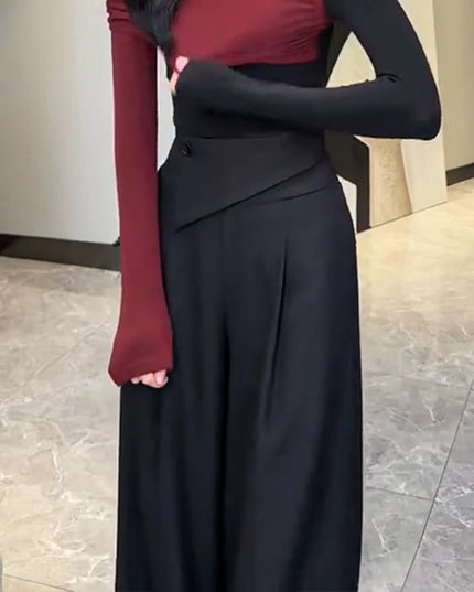 Women's High Waist Wide Leg Casual Pants