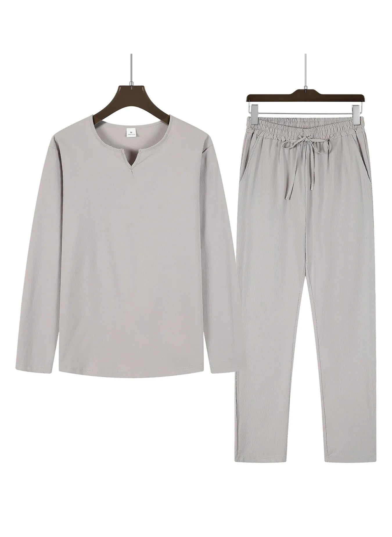 Men's 2-Piece V-Neck Sweater and Drawstring Pants Set