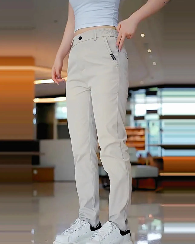 Men's Straight-Leg Slim Fit Breathable Casual Pants