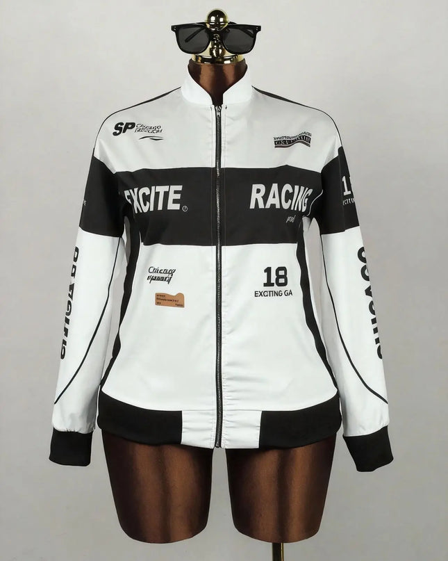 Women's Racer Jacket - Stylish & Lightweight Women's Bomber Jacket