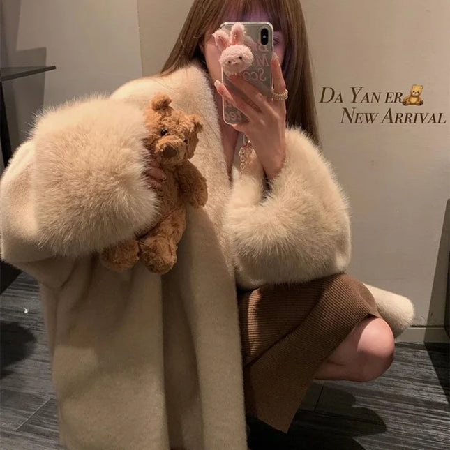 Women's Faux Mink Fur Coat – Thick, Loose Fit, Warm & Stylish Outerwear