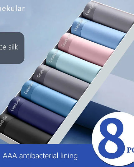 4- 8Pack Men's Ice Silk Thin Boxer Briefs