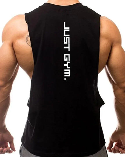 Just Gym Men's Fitness Tank Top - Side Cut Tee for Optimal Performance and Style