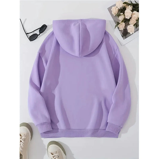Women's Butterfly Pattern Printed Hoodie Sweater