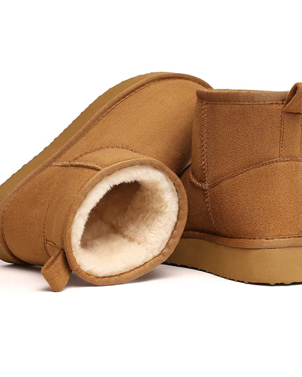 Women's Memory Foam Ankle Faux Suede Winter Warm Boots