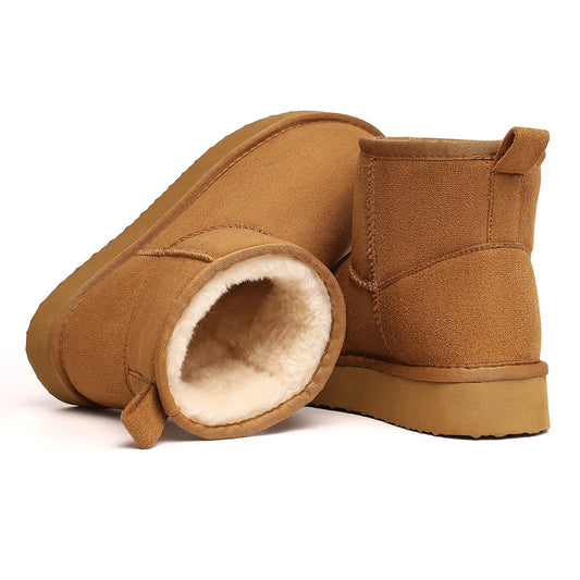 Women's Memory Foam Ankle Faux Suede Winter Warm Boots