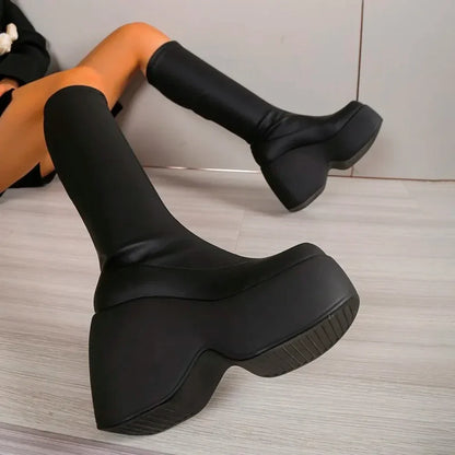 Elegant Chunky Platform Women's Boots