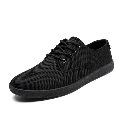 Men's Casual Canvas Slip-On Shoes – Comfortable Flat Sneakers for Everyday Wear