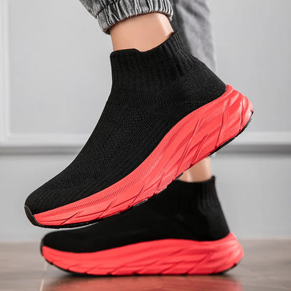 Unisex Breathable Lightweight Non-Slip Sneakers with Thick Sole