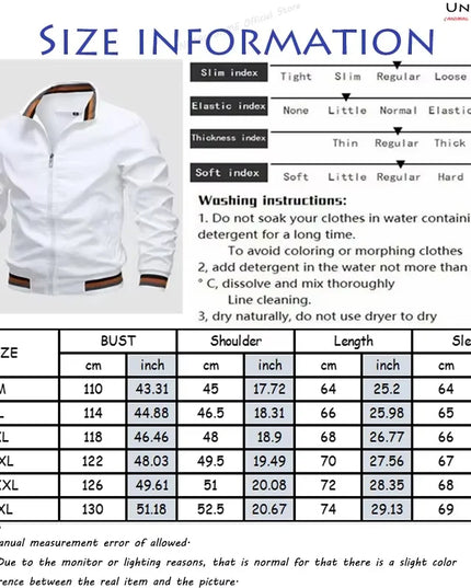 Men's Stand Collar Coat – Lightweight & Waterproof