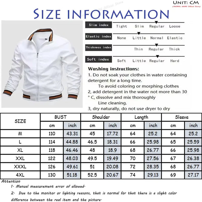 Men's Stand Collar Coat – Lightweight & Waterproof