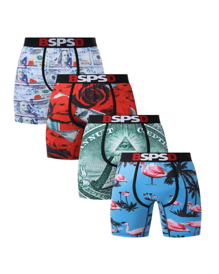BPSD 4-Pack Men's Breathable Boxer Briefs Underwear