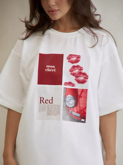 Women's Cotton Graphic Printed T-Shirt - Stylish & Comfortable Design