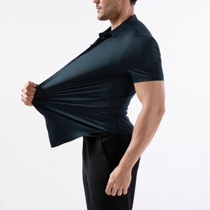 High-Stretch Men's Short Sleeve Casual Shirt