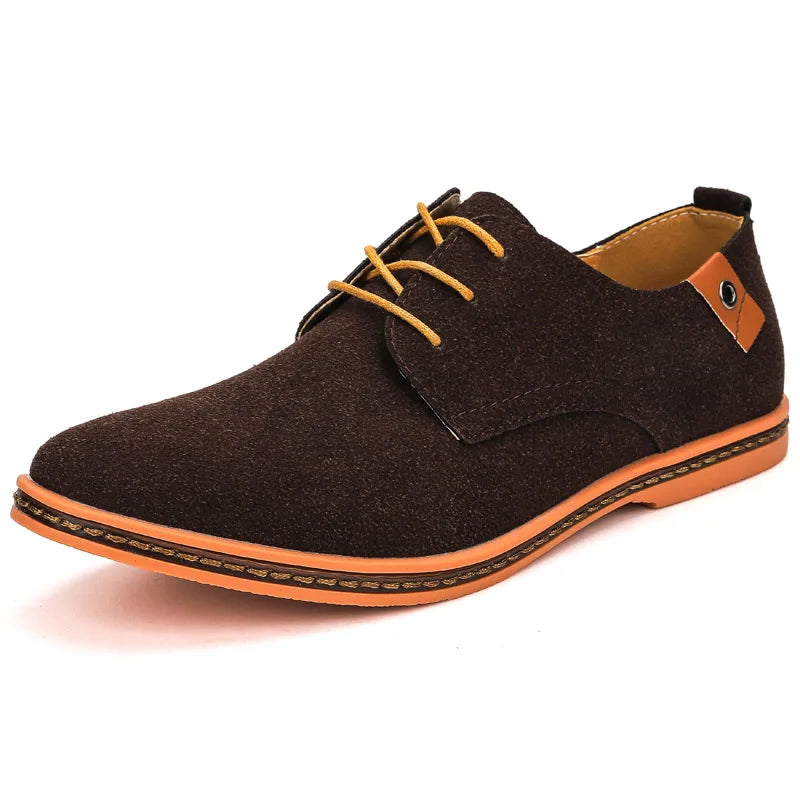 Men's Casual Faux Suede Lace-Up Shoes - Various Colors