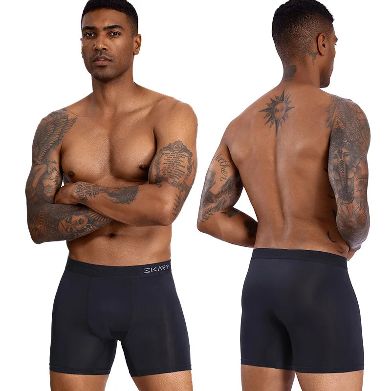 5-Pack Men's Stretch Boxer Briefs – Comfortable, Slim Fit Underwear for Men
