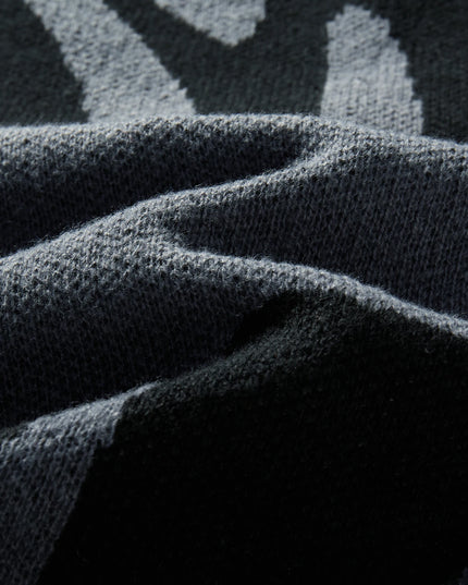 Men's Knitted Jacquard Pattern Pullover Sweater - Stylish & Comfortable Knitwear